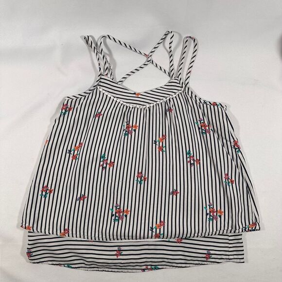 Abercrombie & Fitch Other - Abercrombie Kids Tank Top Striped Floral Layers Girls size 11/12